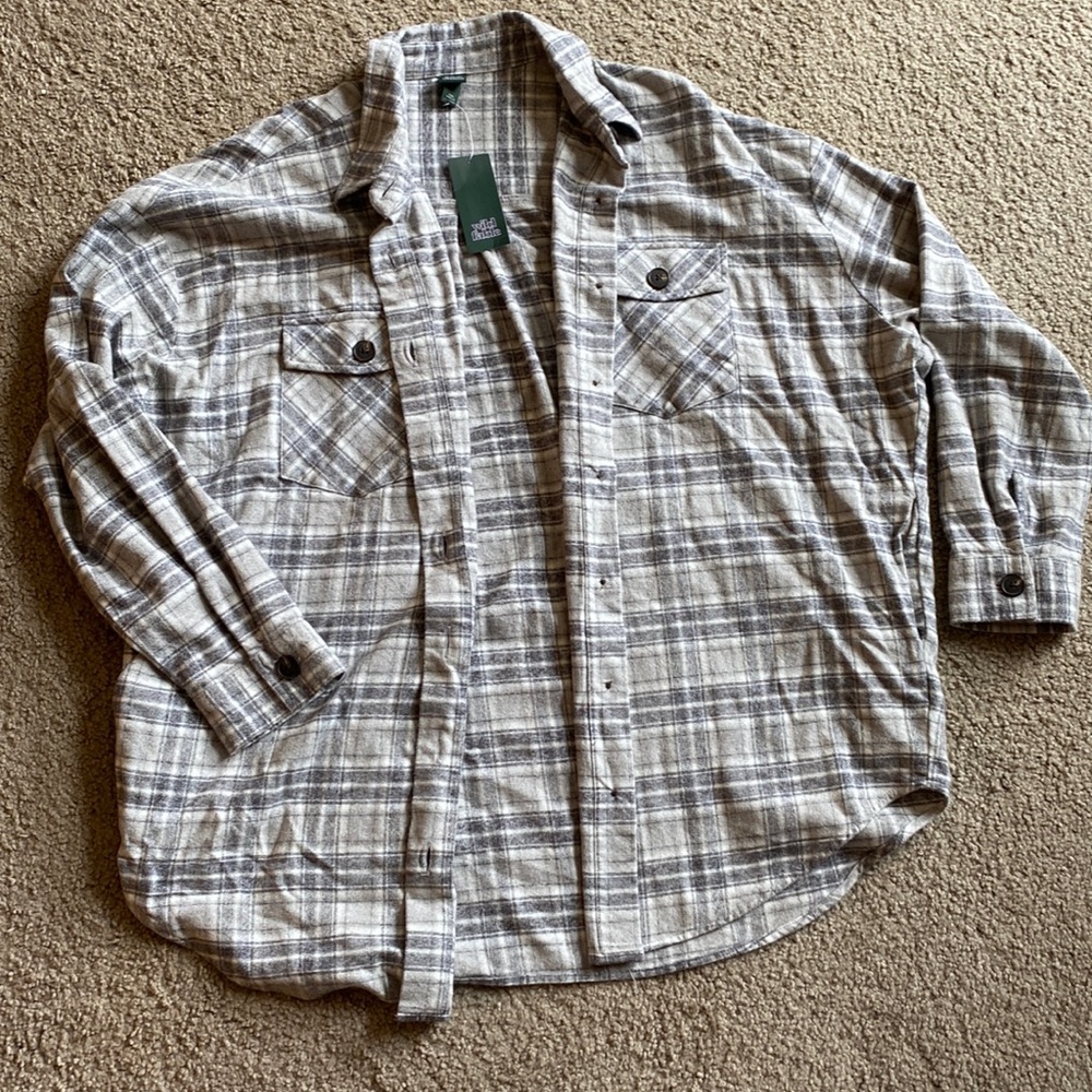 Wild Fable Grey Button Front Shacket